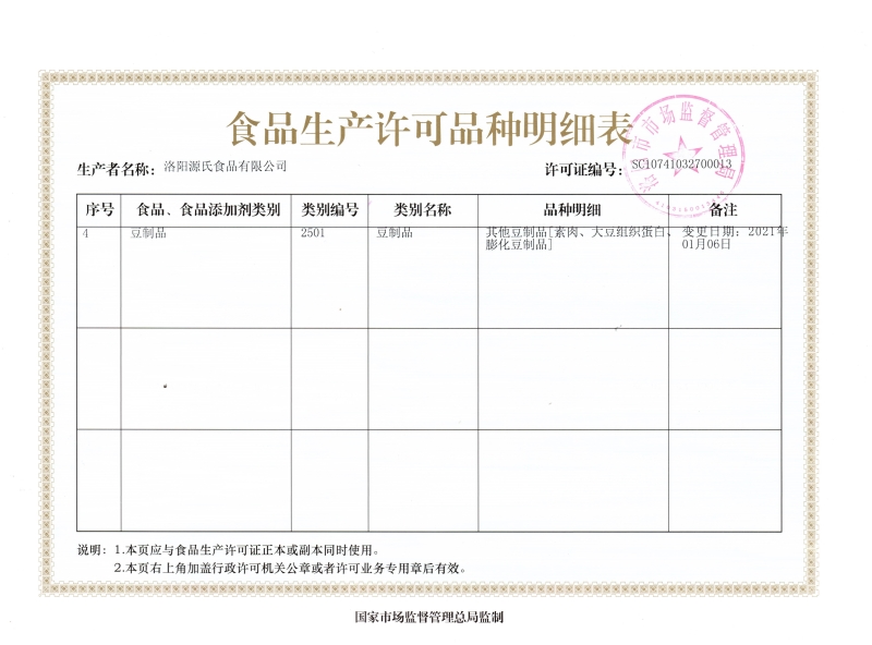 利来国国际最给力的老牌食物生产允许证及细节列表_利来国国际最给力的老牌